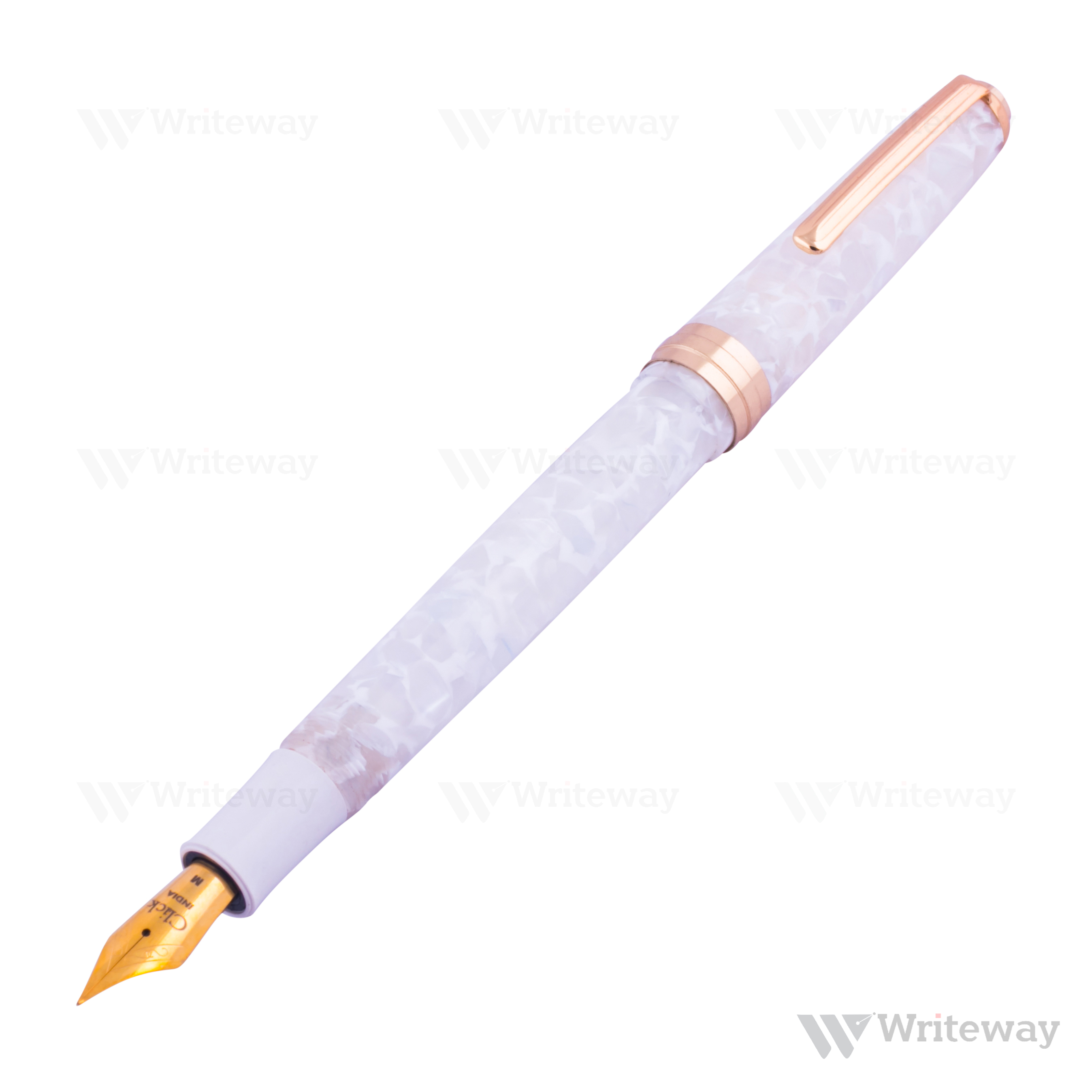 CLICK FALCON PREMIUM ACRYLIC FOUNTAIN PEN POLAR WHITE